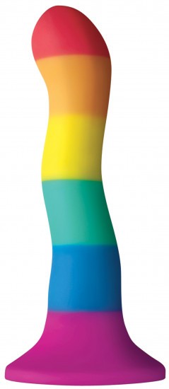 Dildo s přísavkou Rainbow Wave (17 cm) + dárek Anální lubrikační gel (130 ml)