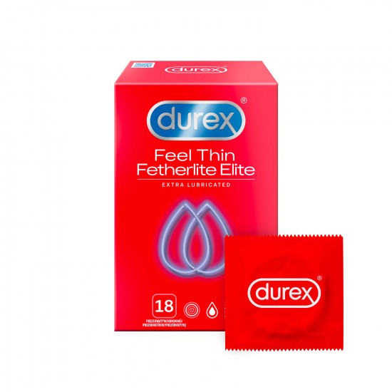 Durex Feel Thin Extra Lubricated – tenké kondomy (18 ks)