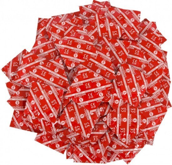 London – červené kondomy (100 ks)