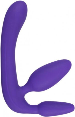 Partnerské dildo Strapless Triple Game (20 cm) + dárek Anální lubrikační gel (130 ml)