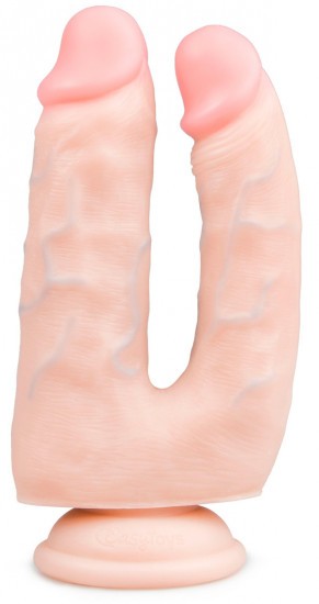 Realistické dildo Double Pleasure (18 cm) + dárek Anální lubrikační gel (130 ml)