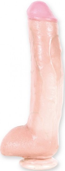 Realistické dildo XXL John Holmes (30 cm) + dárek Anální lubrikační gel (130 ml)