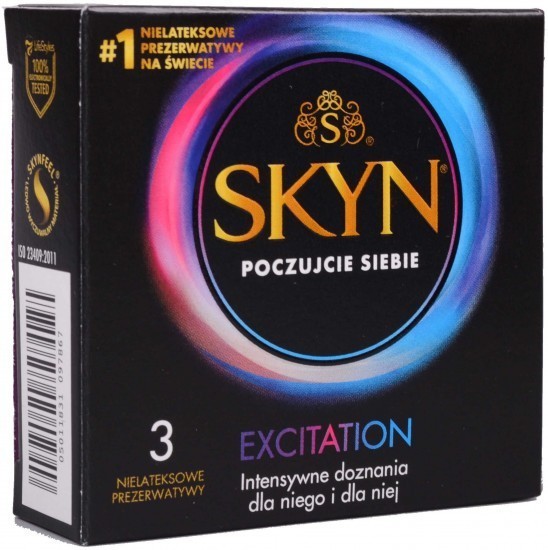 SKYN Excitation – bezlatexové kondomy (3 ks)