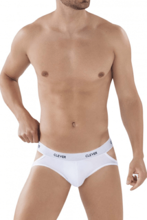 Clever bílé jockstrap slipy Venture