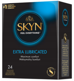 SKYN Extra Lubricated – bezlatexové kondomy extra lubrikované (24 ks)